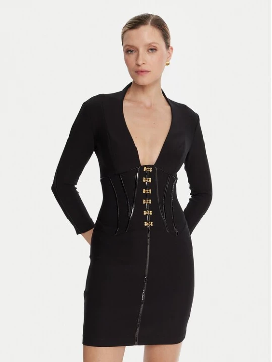 Obrázek produktu Elisabetta Franchi Koktejlové šaty AB-797-57E2-V590 Černá Slim Fit