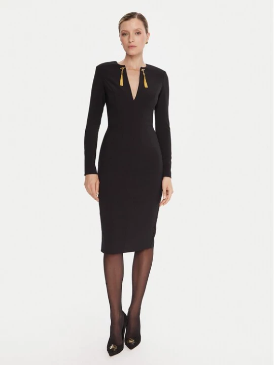 Obrázek produktu Elisabetta Franchi Koktejlové šaty AB-805-57E2-V460 Černá Slim Fit