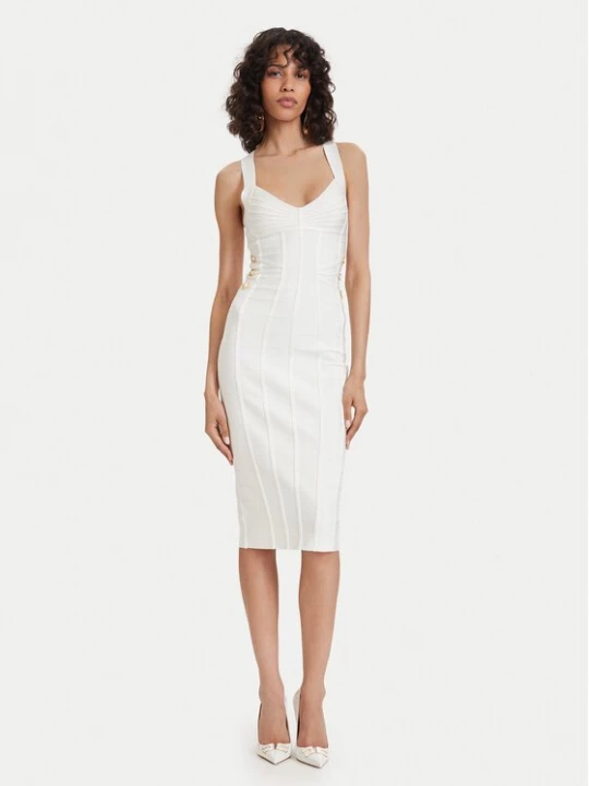 Obrázek produktu Elisabetta Franchi Koktejlové šaty AM-24D-62E2-V790 Bílá Slim Fit