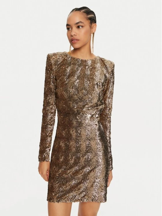 Obrázek produktu Elisabetta Franchi Koktejlové šaty AR-57J-47E2-V900 Zlatá Regular Fit