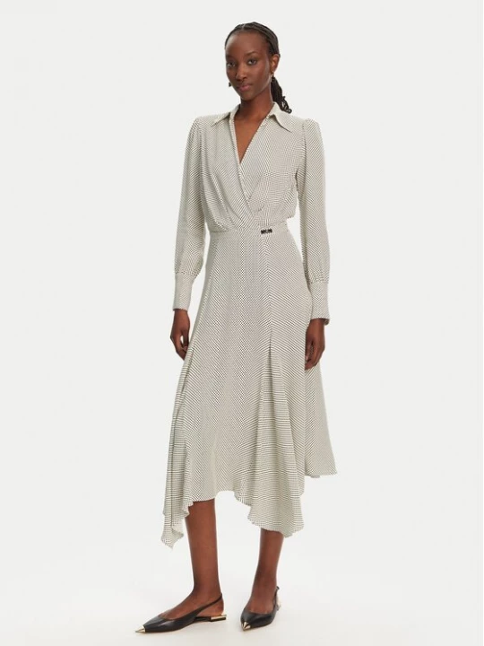 Obrázek produktu Elisabetta Franchi Košilové šaty AB86552E2 E84 Écru Regular Fit Krémová