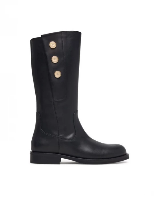 Obrázek produktu Elisabetta Franchi Kozačky ve vojenském stylu F4A6-E0744-1251 Černá