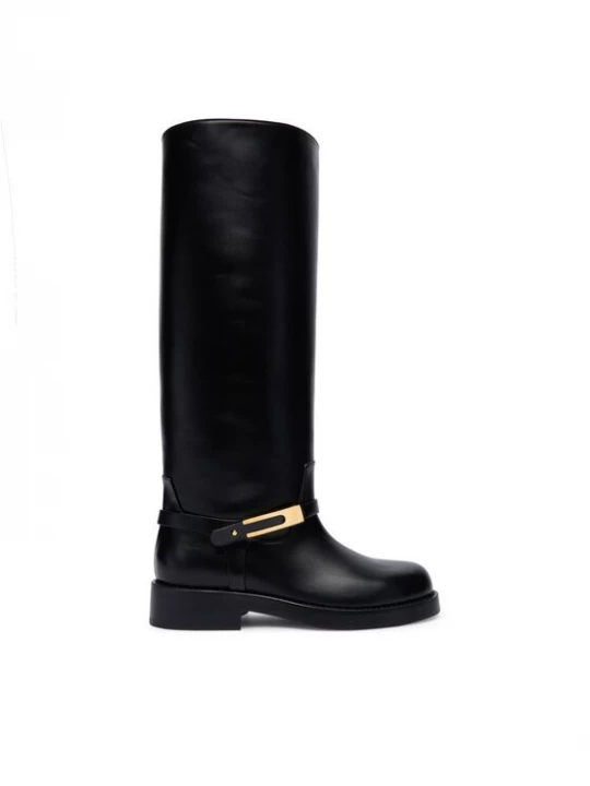 Obrázek produktu Elisabetta Franchi Kozačky ve vojenském stylu SA-57B-56E2-V1050 Černá
