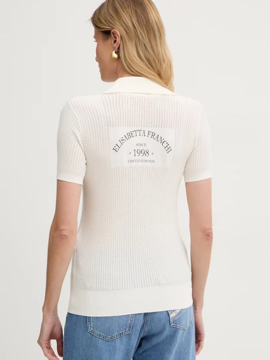 Obrázek produktu Elisabetta Franchi polo dámské z viskózy béžová