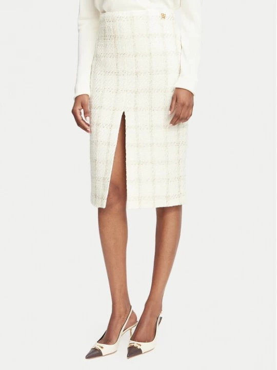 Obrázek produktu Elisabetta Franchi Pouzdrová sukně GO-232-67E2-V440 Krémová Slim Fit