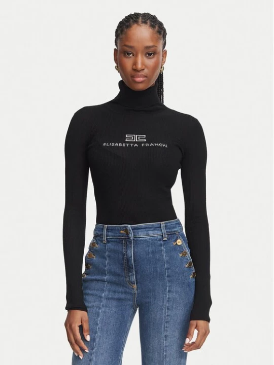 Obrázek produktu Elisabetta Franchi Rolák MK-18B-66E2-V320 Černá Slim Fit