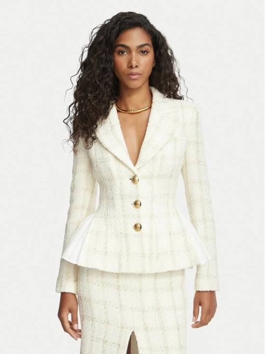 Obrázek produktu Elisabetta Franchi Sako GI-288-67E2-V960 Krémová Slim Fit