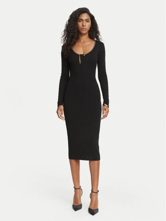 Obrázek produktu Elisabetta Franchi Úpletové šaty AM-30S-67E2-V500 Černá Fitted Fit