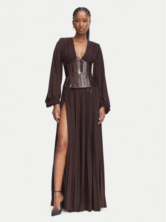 Obrázek produktu Elisabetta Franchi Večerní šaty AB-R15-66E2 Tmavě hnědá Slim Fit