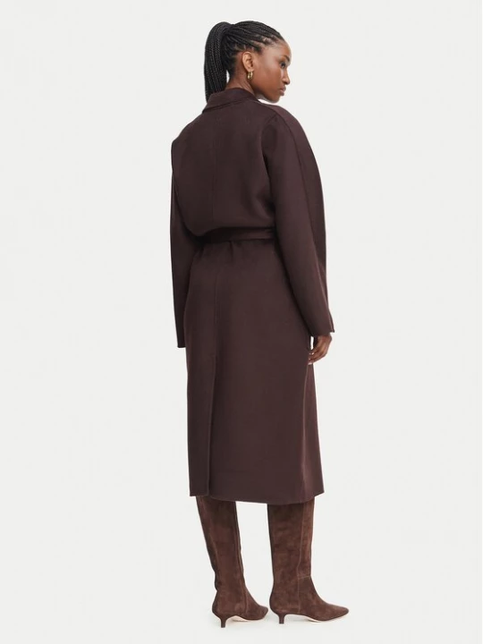 Obrázek produktu Elisabetta Franchi Vlněný kabát CP-01D-66E2-V850 Tmavě hnědá Regular Fit