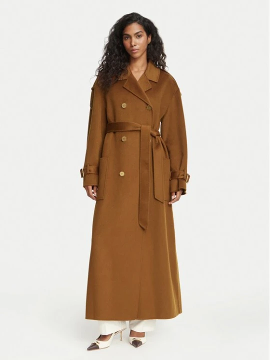 Obrázek produktu Elisabetta Franchi Vlněný kabát CP-02D-66E2-V790 Hnědá Regular Fit