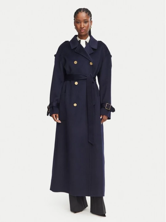 Obrázek produktu Elisabetta Franchi Vlněný kabát CP-02D-66E2-V790 Tmavomodrá Regular Fit