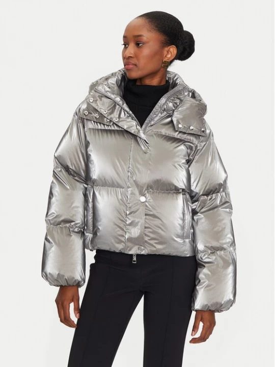 Obrázek produktu Elisabetta Franchi Zimní bunda PI-77D-46E2-V570 Stříbrná Regular Fit