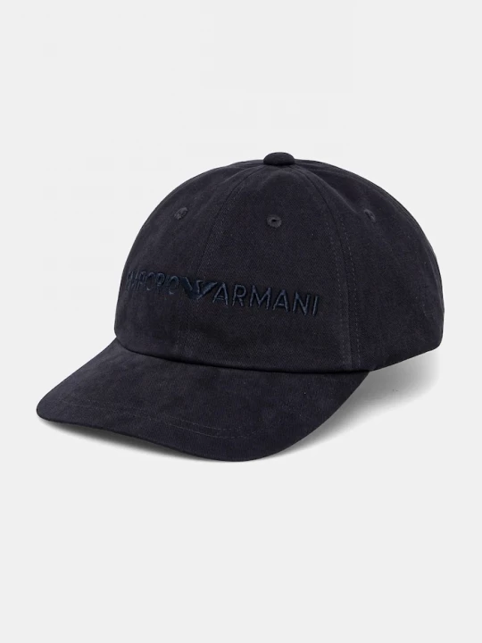 Obrázek produktu Emporio Armani Bavlněná baseballová čepice Emporio Armani námořnická modř