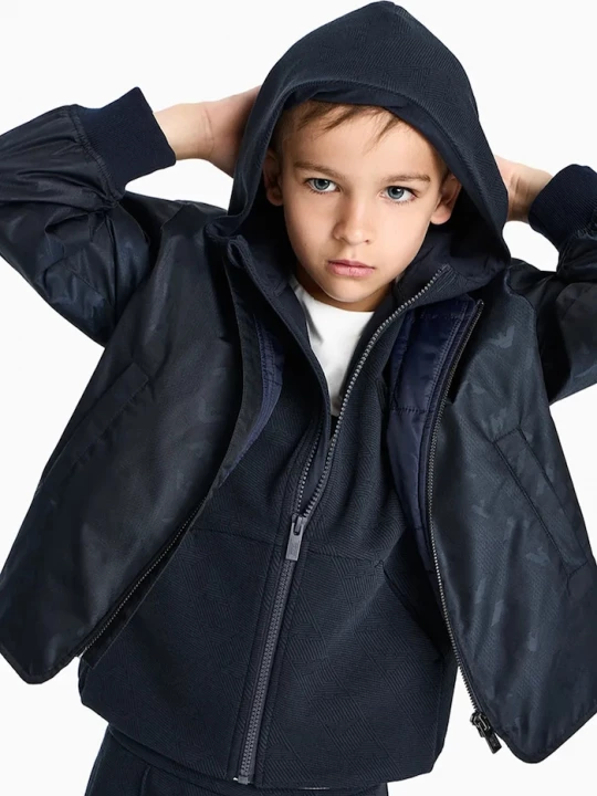 Obrázek produktu Emporio Armani Dětská bunda Emporio Armani námořnická modř