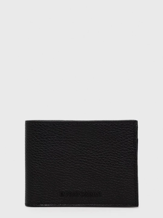 Obrázek produktu Emporio Armani Kožená peněženka a držák na karty Emporio Armani černá