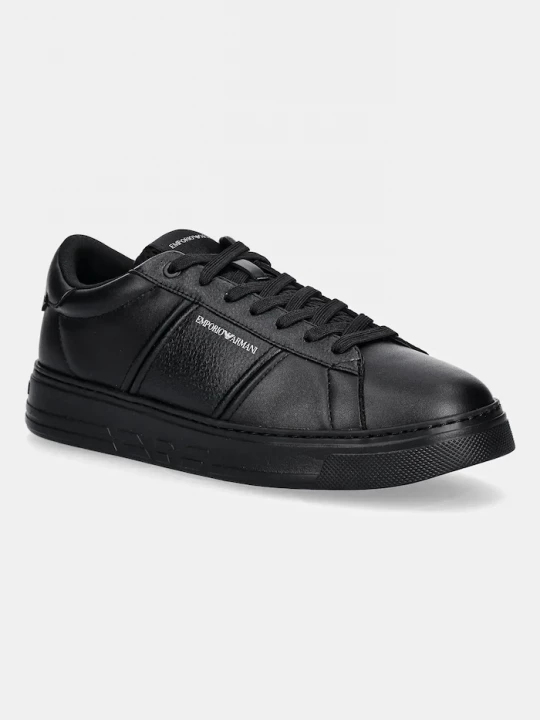 Obrázek produktu Emporio Armani Kožené tenisky Emporio Armani černá