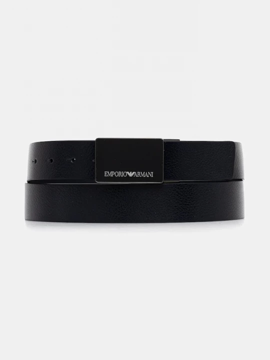 Obrázek produktu Emporio Armani kožený pásek námořnická modř