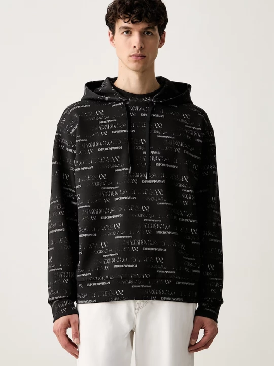 Obrázek produktu Emporio Armani mikina kapucí pánská bavlnou černá