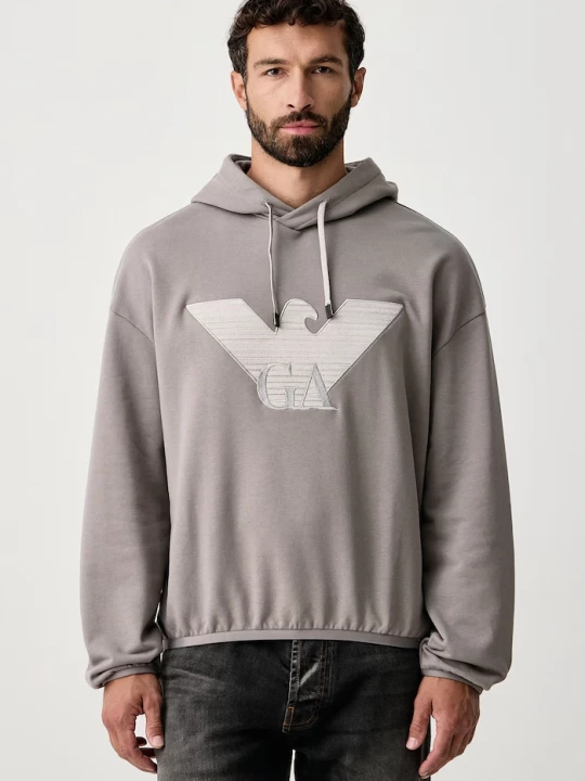 Obrázek produktu Emporio Armani mikina s kapucí pánská bavlněná s elastanem