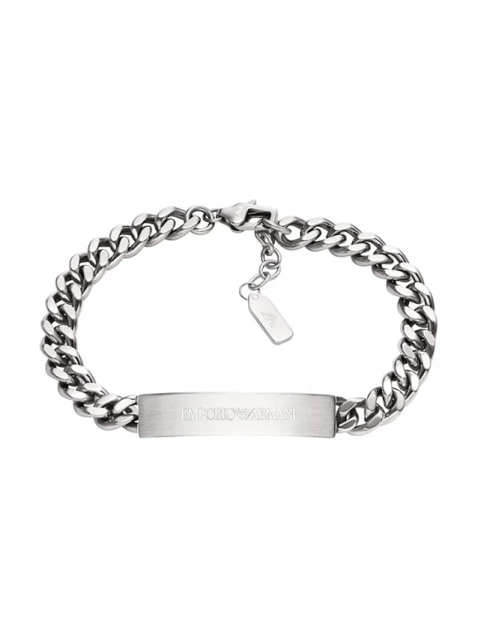 Obrázek produktu Emporio Armani náramek pánský z nerezové oceli Eagle Logo stříbrná
