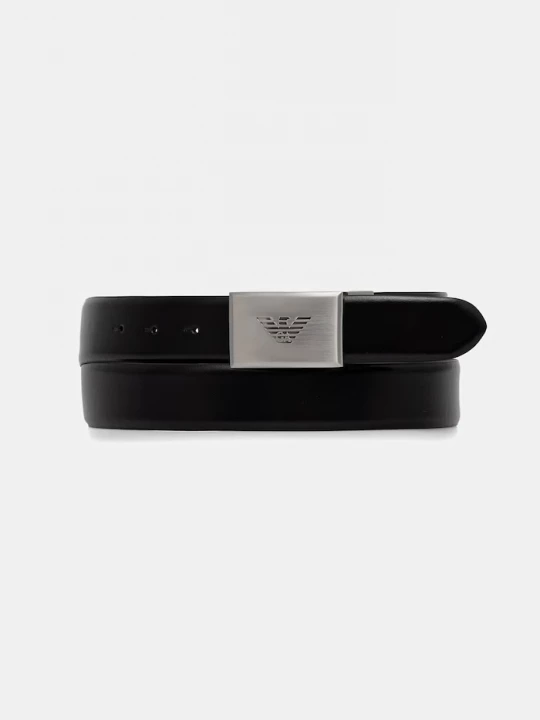 Obrázek produktu Emporio Armani oboustranný pásek pánský kožený černá