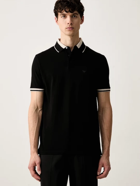 Obrázek produktu Emporio Armani polo pánské bavlněné černá