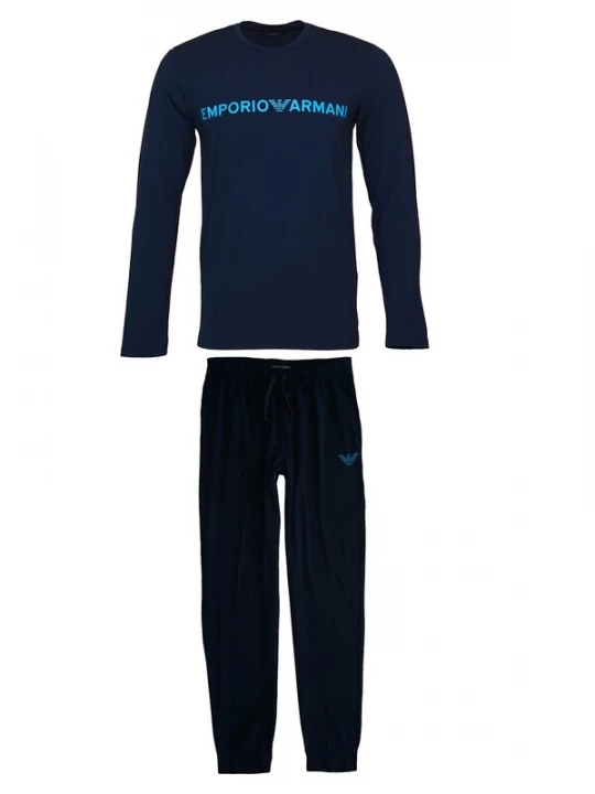 Obrázek produktu Emporio Armani Pyžamo dlouhé  noční modrá / svítivě modrá / tmavě modrá