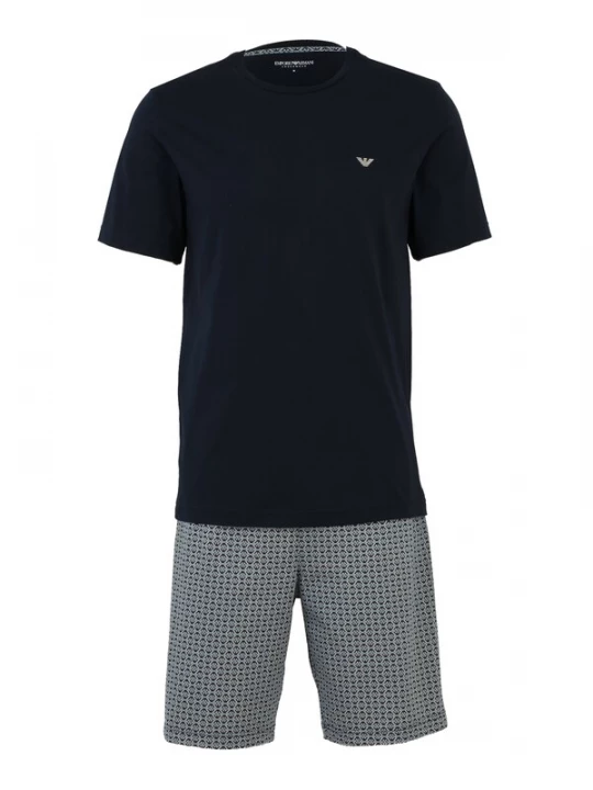Obrázek produktu Emporio Armani Pyžamo krátké námořnická modř / smaragdová / bílá