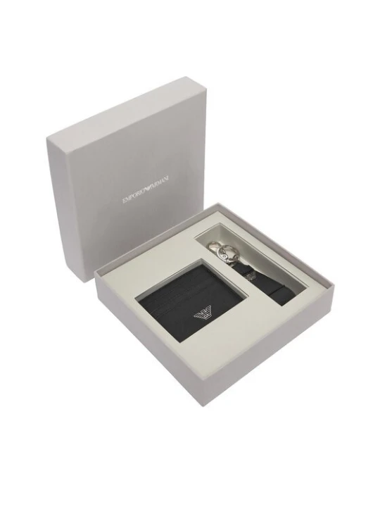 Obrázek produktu Emporio Armani Sada pouzdro na karty a klíčenka EM003598 AF13805 UC001 Černá