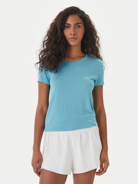 Obrázek produktu Emporio Armani T-Shirt EW000408 AF19024 U9163 Tyrkysová Regular Fit