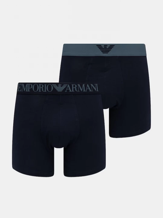 Obrázek produktu Emporio Armani Underwear boxerky pánské bavlněné s elastanem 2-pack námořnická modř