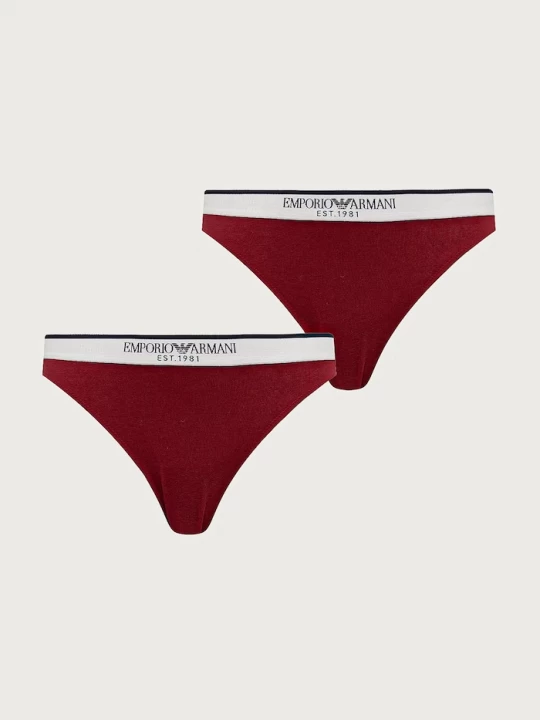 Obrázek produktu Emporio Armani Underwear kalhotky dámské bavlněné s elastanem 2-pack červená