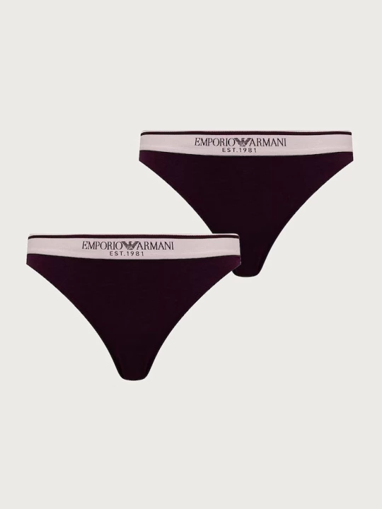 Obrázek produktu Emporio Armani Underwear kalhotky dámské bavlněné s elastanem 2-pack fialová