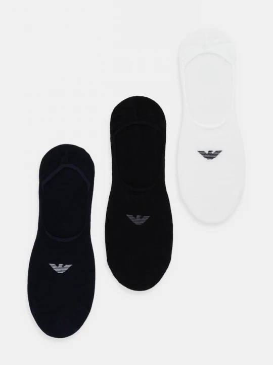 Obrázek produktu Emporio Armani Underwear kotníkové ponožky pánské 3-pack černá