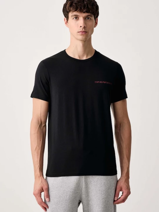 Obrázek produktu Emporio Armani Underwear loungwear tričko pánské bavlněné elastanem 2-pack černá