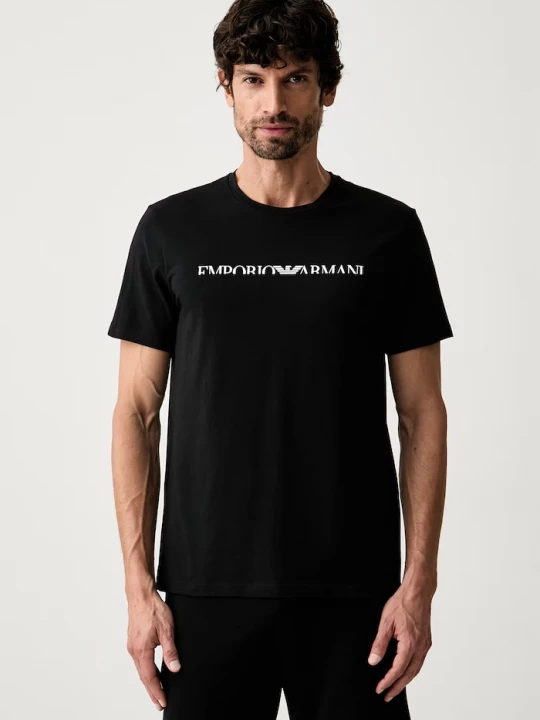 Obrázek produktu Emporio Armani Underwear loungwear tričko pánské bavlněné elastanem černá
