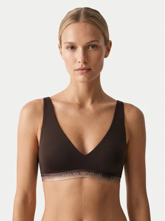 Obrázek produktu Emporio Armani Underwear Podprsenka Bralette EW000435 AF25572 U6279 Tmavě hnědá