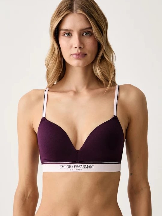 Obrázek produktu Emporio Armani Underwear podprsenka s bavlnou fialová