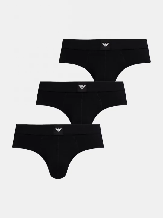 Obrázek produktu Emporio Armani Underwear slipy pánské bavlnou 3-pack černá