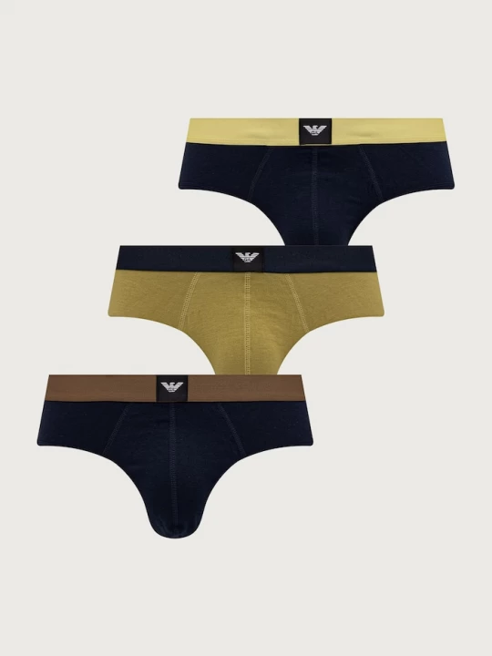 Obrázek produktu Emporio Armani Underwear slipy pánské bavlnou 3-pack námořnická modř