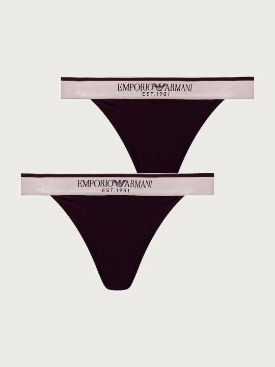 Obrázek produktu Emporio Armani Underwear tanga dámské bavlněné s elastanem 2-pack fialová