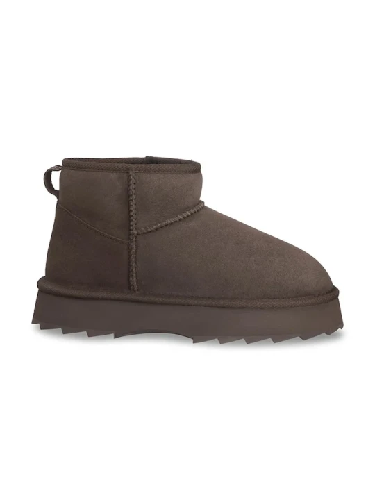 Obrázek produktu Emu Australia Sharky Micro Flatform sběhule dámské semišové hnědá