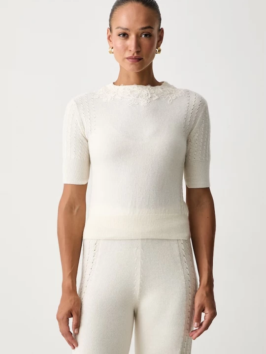 Obrázek produktu Ermanno Scervino LIFE halenka dámská s příměsí kašmíru béžová