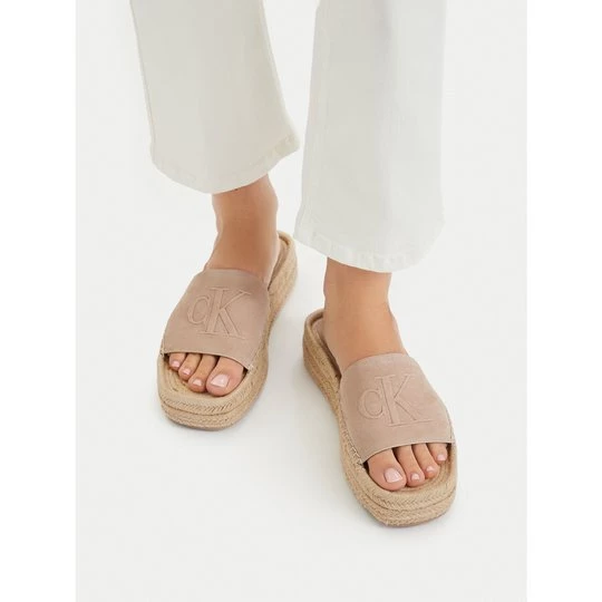 Obrázek produktu Espadrilky Calvin Klein Flatf Espa Mule Nub Mg HW0HW02890 Béžová
