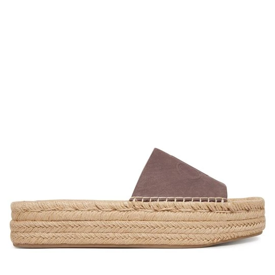 Obrázek produktu Espadrilky Calvin Klein Flatf Espa Mule Nub Mg HW0HW02890 Hnědá