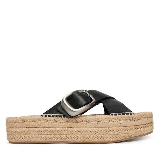 Obrázek produktu Espadrilky Calvin Klein Flatf Espadrill Cross Lth Hdw HW0HW02892 Černá