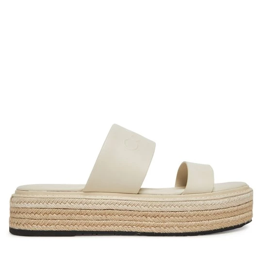 Obrázek produktu Espadrilky Calvin Klein Flatform Wedge Slide - He HW0HW02374 Écru Krémová