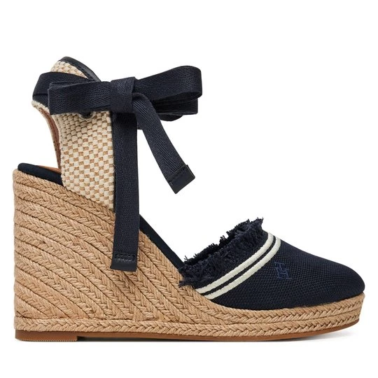 Obrázek produktu Espadrilky Tommy Hilfiger Fringe Canvas High Wedge FW0FW08878 Tmavomodrá