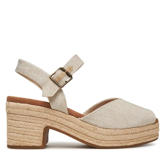 Obrázek produktu Espadrilky Toms Isla Peep Toe 10021977 Écru Krémová